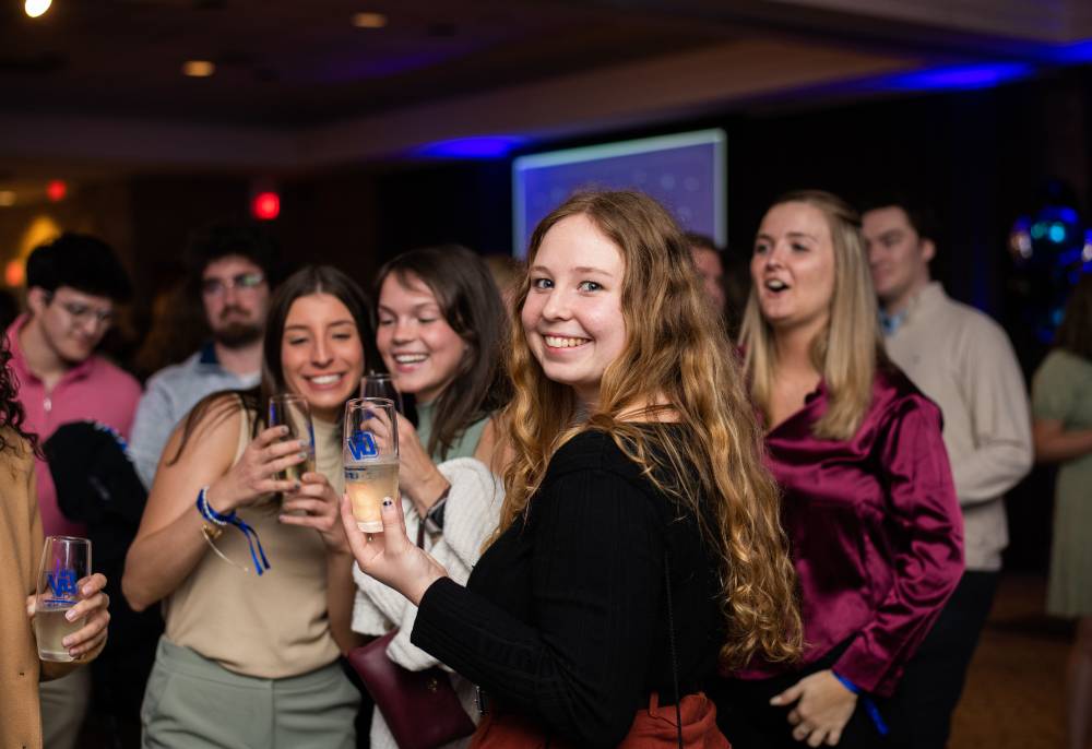 A grad and her friends at Toast.